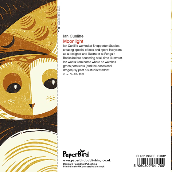 Moonlight Owl – Greeting Card