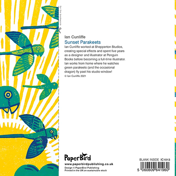 Sunset Parakeets – Greeting Card